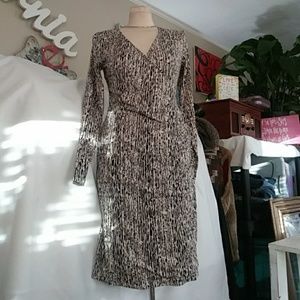 Banana Republic long sleeve midi-length dress